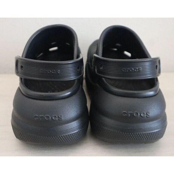 Crocs 207521 Unisex Women's Sz 9 Men's Sz 7 Black Classic Crush Platform Clogs - Picture 6 of 8